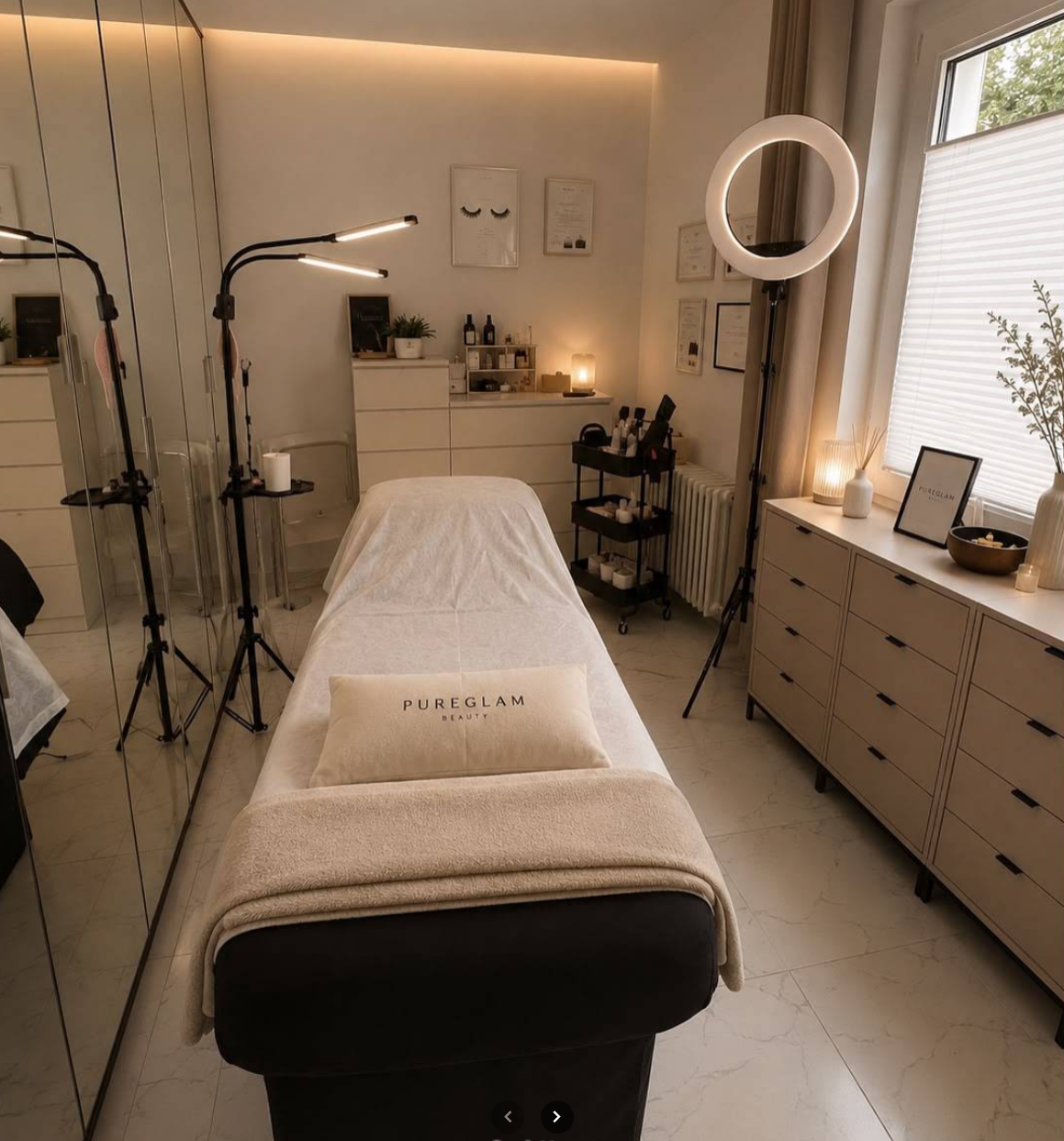 Behandlungsplatz im Pureglam Beauty Studio in Duisburg-Hamborn